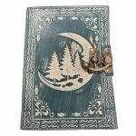 Leather Journal - Moon with Trees 5x7